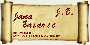 Jana Basarić vizit kartica